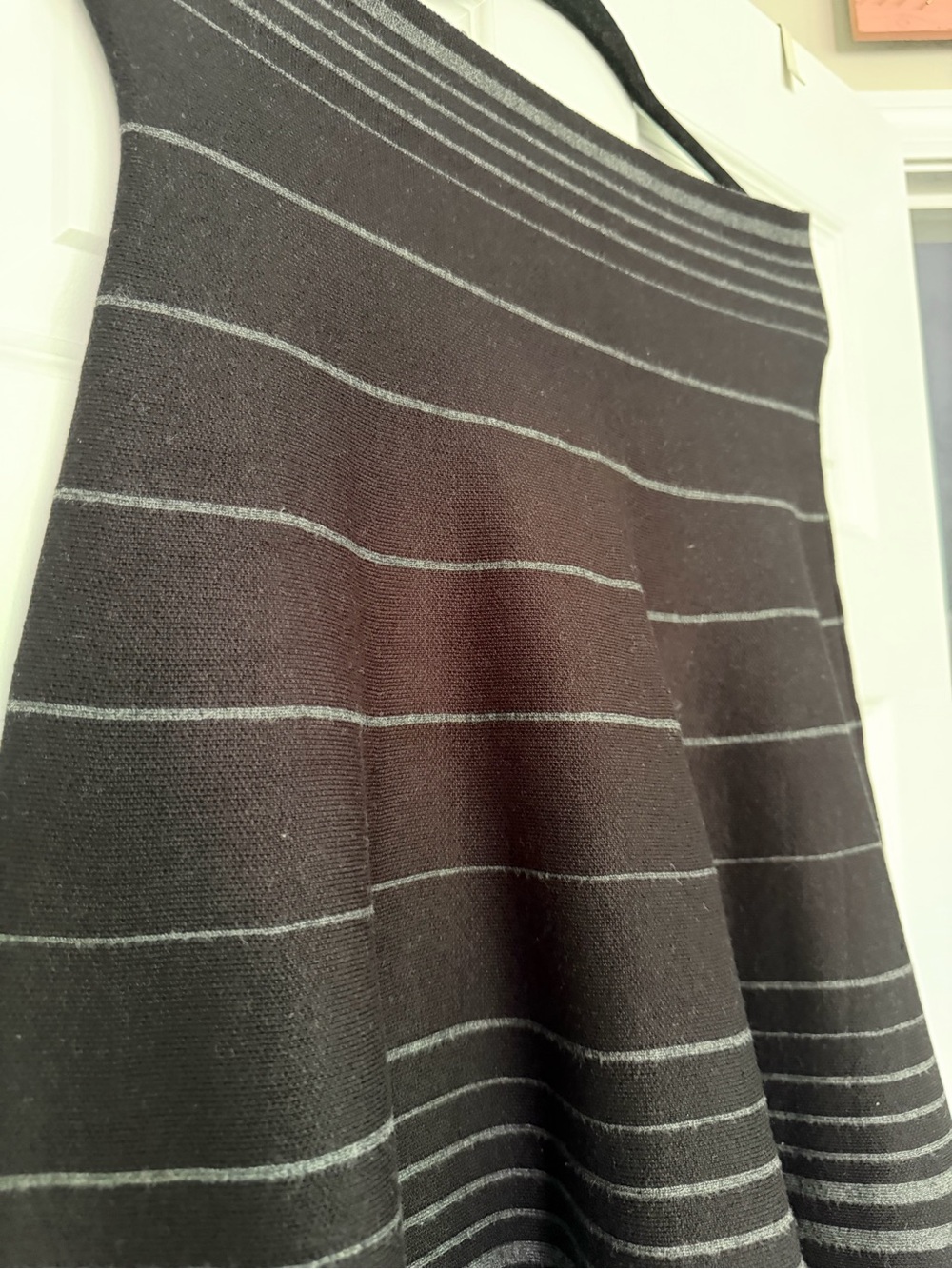 Max Studio Black Skirt with Gray Stripes - Picture 2 of 4